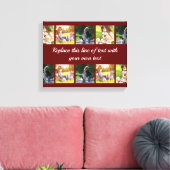 Pas fotocollage en tekst aan canvas afdruk (Insitu (Woonkamer))