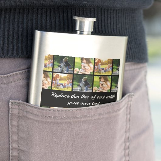 Pas fotocollage en tekst aan flacon (Voorbeeld)