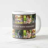 Pas fotocollage en tekst aan grote koffiekop (Voorkant rechts)