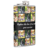 Pas fotocollage en tekst aan heupfles (Rechts)