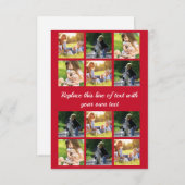 Pas fotocollage en tekst aan informatiekaartje (Voorkant / Achterkant)