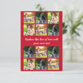 Pas fotocollage en tekst aan informatiekaartje (Staand voorkant)