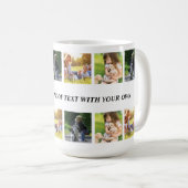 Pas fotocollage en tekst aan koffiemok (Voorkant rechts)