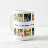 Pas fotocollage en tekst aan koffiemok (Voorkant links)