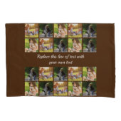 Pas fotocollage en tekst aan kussensloop (Voorkant)