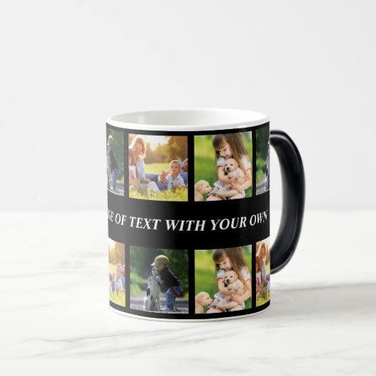 Pas fotocollage en tekst aan magische mok (Voorkant rechts)