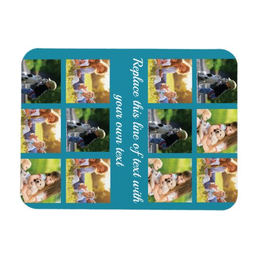 Pas fotocollage en tekst aan magneet (Horizontaal)