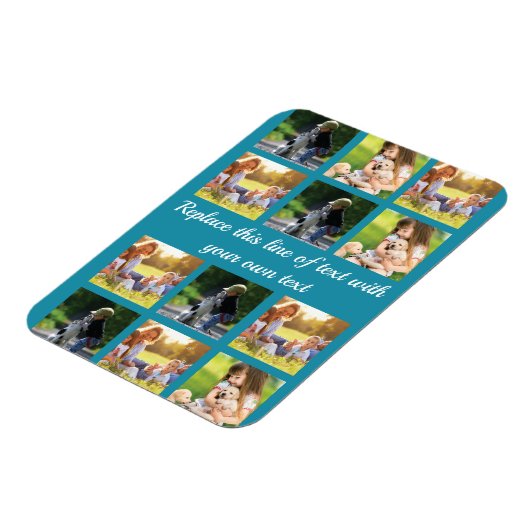 Pas fotocollage en tekst aan magneet (Linkerzijde)