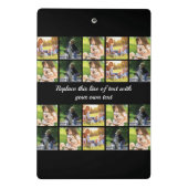 Pas fotocollage en tekst aan mini klembord (Achterkant)