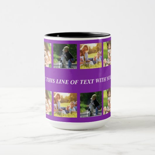 Pas fotocollage en tekst aan mok (Midden)