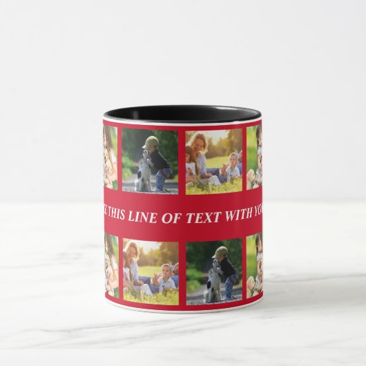 Pas fotocollage en tekst aan mok (Midden)