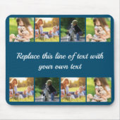 Pas fotocollage en tekst aan muismat (Voorkant)