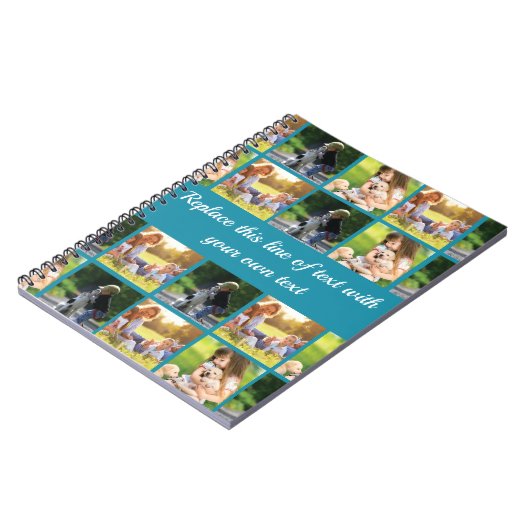 Pas fotocollage en tekst aan notitieboek (Linkerzijde)