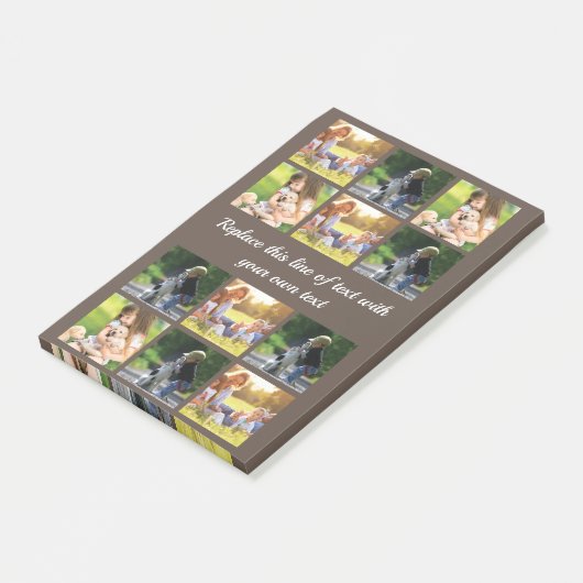 Pas fotocollage en tekst aan post-it® notes (Schuin)