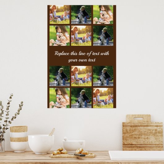 Pas fotocollage en tekst aan poster (Keuken)