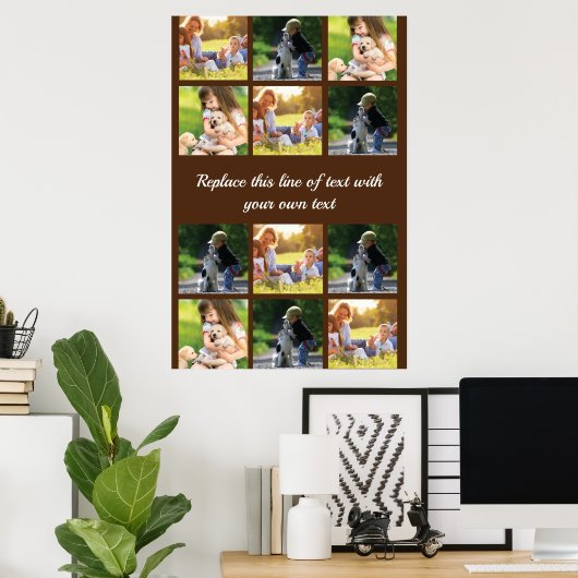 Pas fotocollage en tekst aan poster (Thuiskantoor)