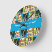 Pas fotocollage en tekst aan ronde klok (Hoek)