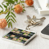 Pas fotocollage en tekst aan sleutelhanger (Zijkant)