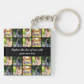 Pas fotocollage en tekst aan sleutelhanger (Achterkant)