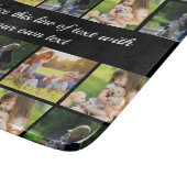 Pas fotocollage en tekst aan snijplank (Hoek)