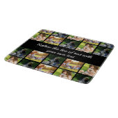 Pas fotocollage en tekst aan snijplank (Hoek)