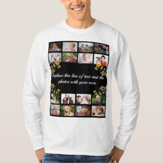 Pas fotocollage en tekst aan t-shirt