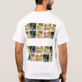Pas fotocollage en tekst aan t-shirt (Achterkant)