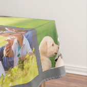 Pas fotocollage en tekst aan tafelkleed (Voorbeeld)