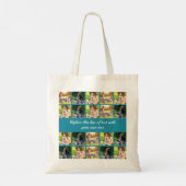 Pas fotocollage en tekst aan tote bag (Achterkant)
