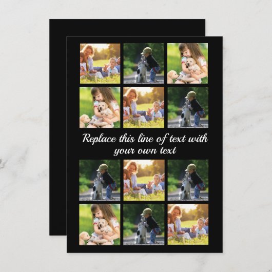 Pas fotocollage en tekst Hoesje-Mate iPhon aan Aankondiging (Voorkant / Achterkant)