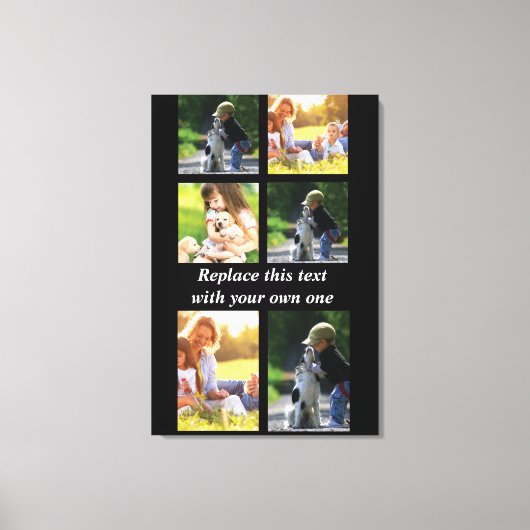 Pas fotocollage en tekst Hoesje-Mate iPhon aan Canvas Afdruk (Voorkant)