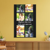 Pas fotocollage en tekst Hoesje-Mate iPhon aan Canvas Afdruk (Insitu (Woonkamer))