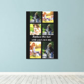 Pas fotocollage en tekst Hoesje-Mate iPhon aan Canvas Afdruk (Insitu (Houten vloer))