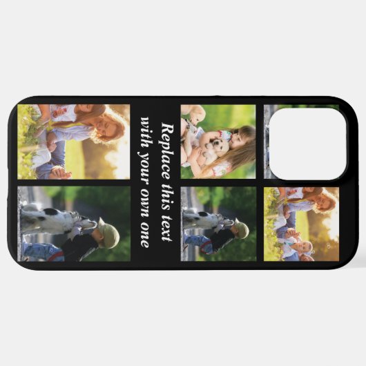 Pas fotocollage en tekst Hoesje-Mate iPhon aan iPhone Hoesje (Achterkant horizontaal)
