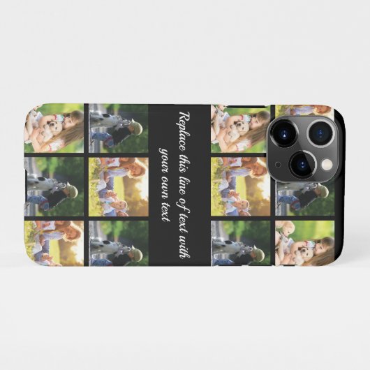 Pas fotocollage en tekst Hoesje-Mate iPhon aan iPhone Hoesje (Achterkant horizontaal)