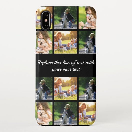 Pas fotocollage en tekst Hoesje-Mate iPhon aan iPhone Hoesje (Achterkant)