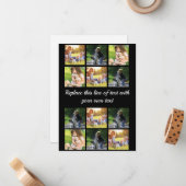 Pas fotocollage en tekst Hoesje-Mate iPhon aan Notitiekaartje (Voorkant / Achterkant in situ)