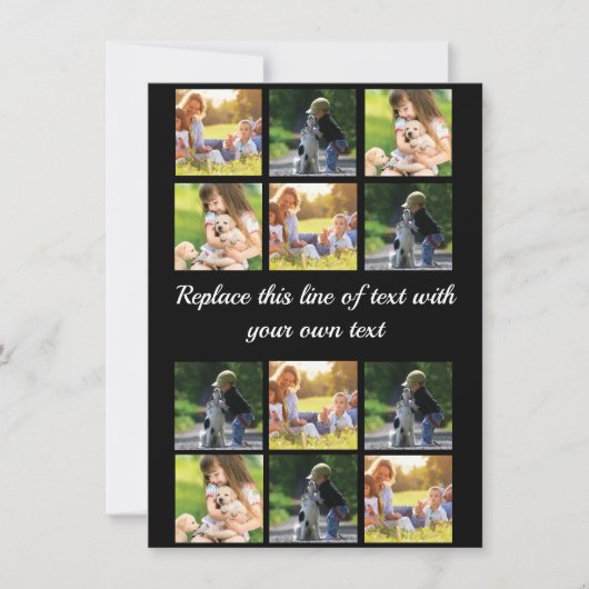 Pas fotocollage en tekst Hoesje-Mate iPhon aan Notitiekaartje (Voorkant)