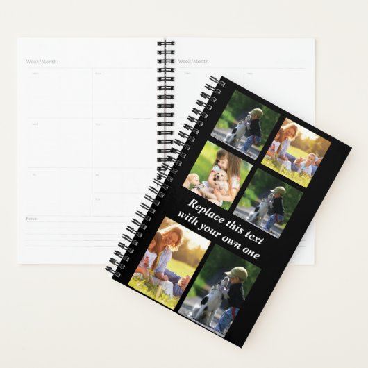 Pas fotocollage en tekst Hoesje-Mate iPhon aan Planner (Display)