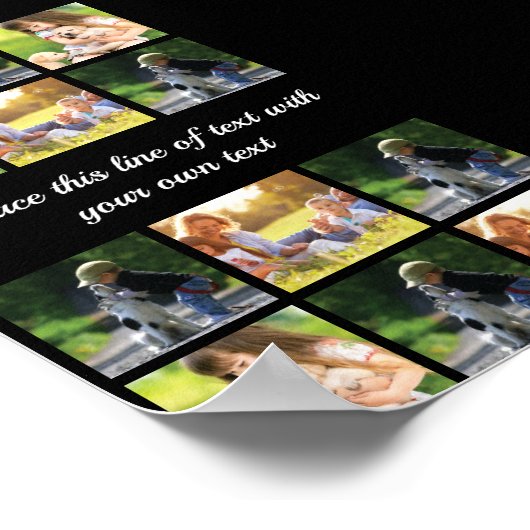 Pas fotocollage en tekst Hoesje-Mate iPhon aan Poster (Hoek)