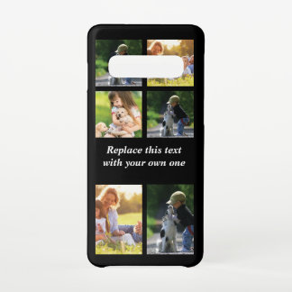 Pas fotocollage en tekst Hoesje-Mate iPhon aan Samsung Galaxy S10 Hoesje