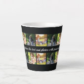 Pas fotocollage en tekst latte mok aan (Voorkant)