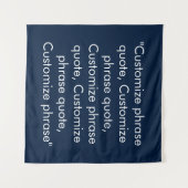 Pas fragment aan met een elegant marineblauw wit wandkleed (Voorkant (horizontaal))