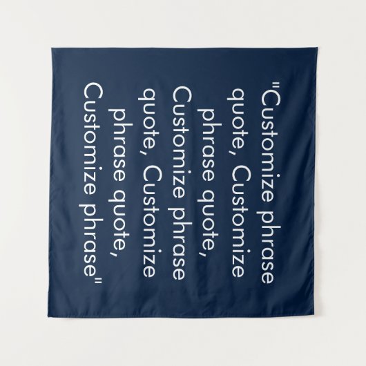 Pas fragment aan met een elegant marineblauw wit wandkleed (Voorkant (horizontaal))