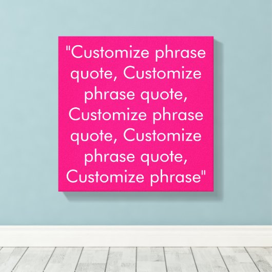 Pas fragment aan met elegant fuchsia white canvas afdruk (Insitu (Houten vloer))