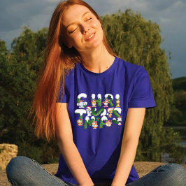 Pas Funny Kerstalfabet wild Animal aan T-shirt