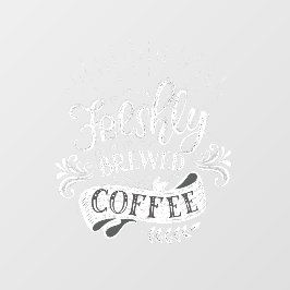Pas Gebrouwen Koffie Raamsticker