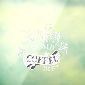 Pas Gebrouwen Koffie Raamsticker (Vel 3)