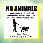 Pas geen dieren aan, behalve getrainde servicehond raamsticker (Vel 3)