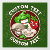 PAS Gelukkig Italiaans Eten Restaurant Keuken AAN Raamsticker (Vel)